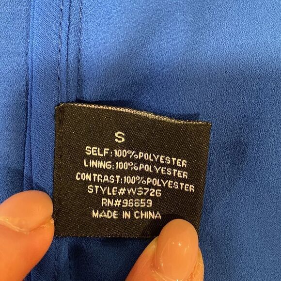 W118 by Walter Baker blue lightweight open front jacket size S - Picture 9 of 11